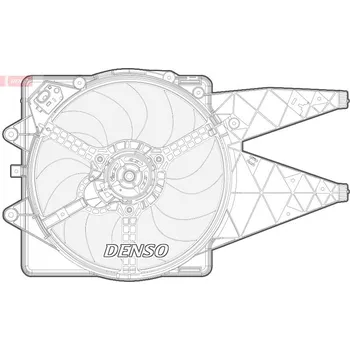 Chladič motoru Větrák, chlazení motoru DENSO DER09092