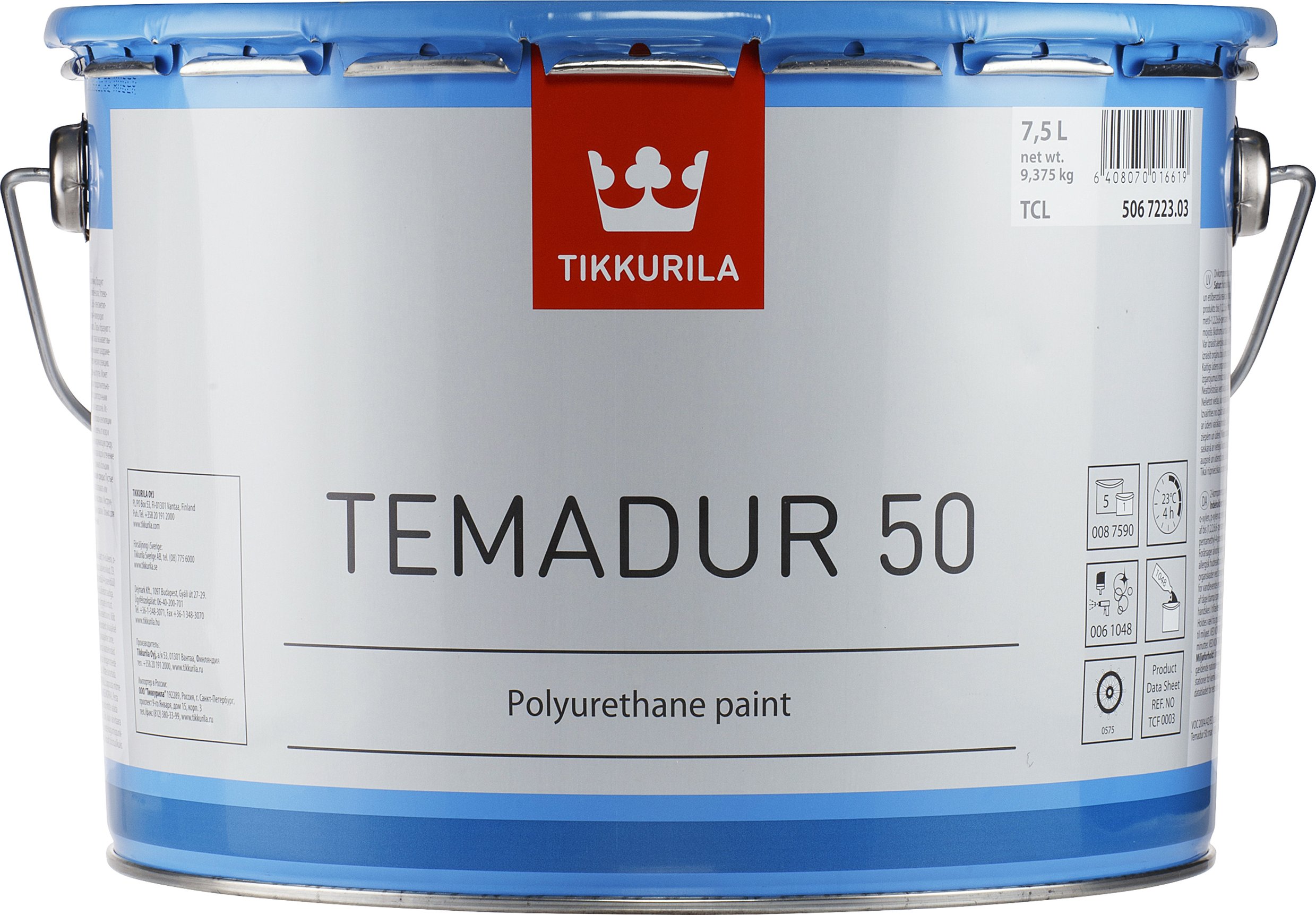 Tikkurila Temadur 50 Balení: 0,75L, Báze: tónování dle požadavku (uveďte do poznámky / cena je za bázi, bez tónování), Tužidlo: bez tužidla