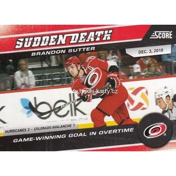 Karetní hra insert karta BRANDON SUTTER 11-12 Score Sudden Death číslo 14
