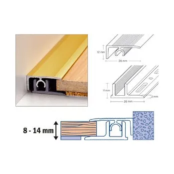 Stavební profil Profi-Tec MASTER ukončovací profil 28 mm (90 cm / javor / 1ks)