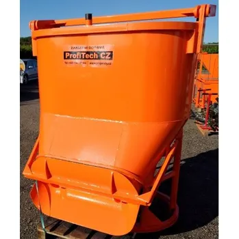 Odpadkový koš Koš na beton typ 1028 - boční výpust, ovládání pákou 500 lt.