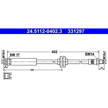 Brzdová hadice Brzdová hadice ATE 24.5112-0402.3