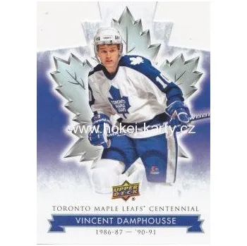 Sběratelská karetní hra paralel karta VINCENT DAMPHOUSSE 17-18 Toronto Centennial Blue Die-Cut číslo 25