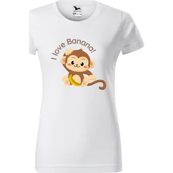 Dámské tričko Dámské tričko - I love banana! Velikost: 3XL