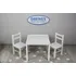Dětský pokoj DREWEX Dřevěný stůl a dvě židličky, bílé