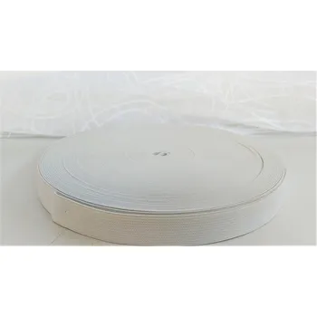 Textilní guma Pruženka guma rašlová šíře 1,5cm bílá (SKLADEM)