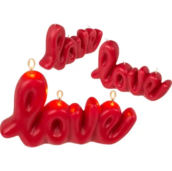 Svíčka Červená svíčka - love