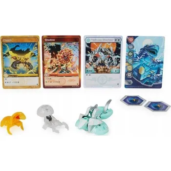 Figurka Bakugan Trojbalení s True Metal figurkou S4 SHARKTAR x NANO SHADOW x NANO CLUTCH