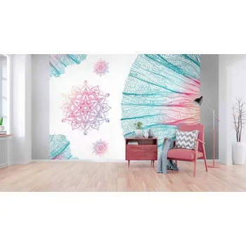 Fototapeta Tapeta Mandala v pastelech (vliesová fototapeta)