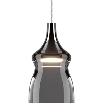 Lodes Nostalgia small glossy smoke, závěs z kouřového skla, 11W LED 2700K, prům. 12,5cm