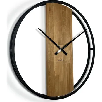 Hodiny Dubové hodiny LOFT 3D kulaté