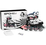 Spokey TONY Kolečkové brusle, černo-růžové, ABEC7 Carbon, vel. 30-33