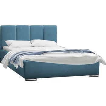 Postel Eka Čalouněná postel Cassandra 140x200 cm Barva látky Trinity: (2313) Modrá, Úložný prostor: Bez úložného prostoru