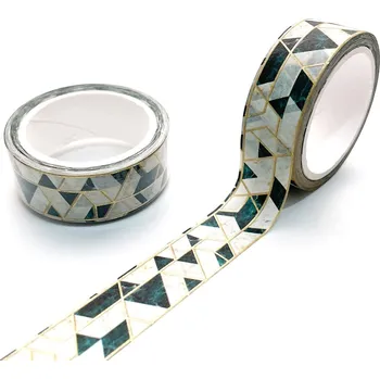 Náplň do diáře CuteArt Washi páska se zlatým potiskem: Light Geometry