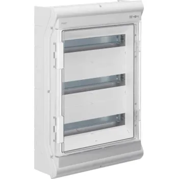 Rozvaděč VE318PN Rozvodnice nástěnná UV-stabilní vector II, IP65, 3-řadá 54M, s perforací pro vývodky, Hager Electro