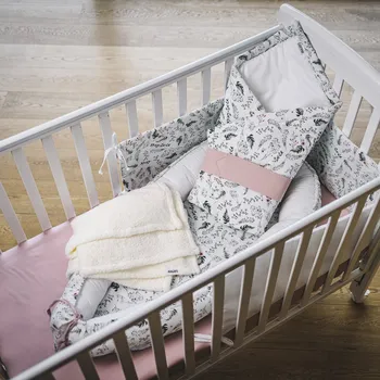 Zavinovačka Tulimese Základní set do postýlky 6v1 jemné růžičky