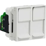 NU342018 Zásuvka datová 2xRJ45 Kat.5e UTP, 2M, Bílá, Schneider