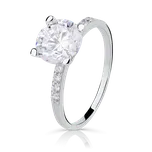 Zlatý zásnubní prsten DF 2417 se velkým zirkonem