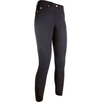 Jezdecké kalhoty HKM Rajtky LG Basic HKM, s gripem, zkrácené, dámské, černé 34
