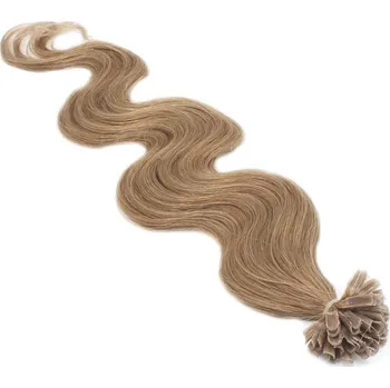 Příčesek 60cm vlasy pro metodu keratin 0,7g/pr. vlnité – světle hnědá