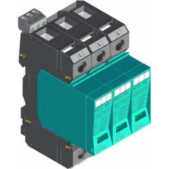 Jistič PO II 3 R 385V/40kA (82.039) Přepěťová ochrana modulární, vyměnitelná, C+D, KIWA