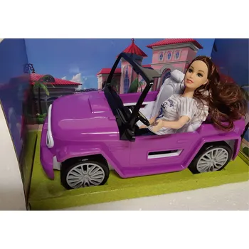 Panenka Auto pro panenky s panenkou růžové