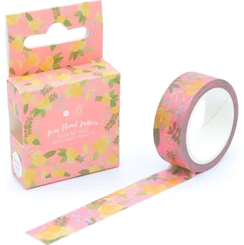 Náplň do diáře CuteArt Washi páska: Pink Floral
