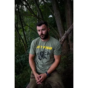 Rybářské oblečení JetFish JET FISH Triko Jet Fish olivové : vel. S