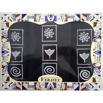 Luxusní dárkový vyšívaný froté set 1 osuška 2 ručníky (černá)