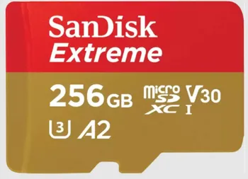 Paměťová karta SanDisk microSDXC 256 GB Class 10 UHS-I U3 + SD adaptér (SDSQXAV-256G-GN6MA)