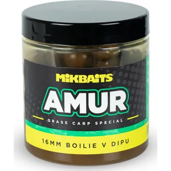Boilies Mikbaits Range Boilie v dipu - Amur - 16mm/250ml