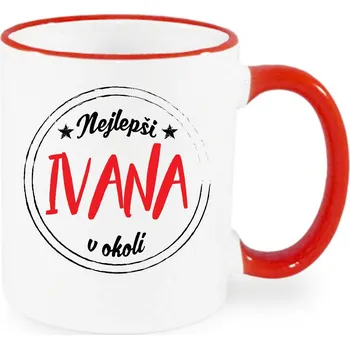 Hrnek - Nejlepší Ivana v okolí Barva: Červená
