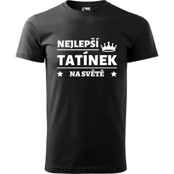 Pánské tričko Pánské tričko - Nejlepší tatínek na světě Barva: Černá, Velikost: L