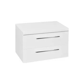 Koupelnový nábytek Krajcar KG Geo koupelnová skříňka 80 x 46 x 50 cm s výřezem bílá 2KG.80