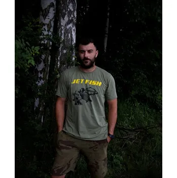 Rybářské oblečení JetFish JET FISH Triko Jet Fish olivové : vel. XL