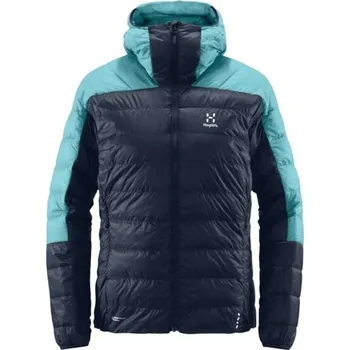 W Bunda Haglöfs L.I.M Down Hood dámská tm.modrá/sv.modrá XL