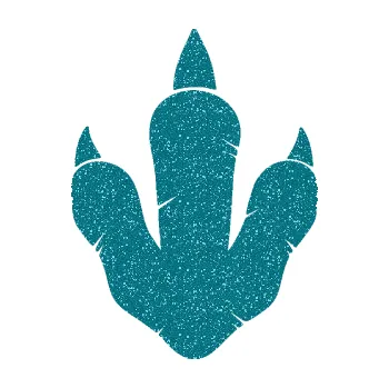 samolepka Dinosaurus stopa 002 (92 - Ultra Metalic tyrkysová) SAMOLEPKA NA AUTO, NÁLEPKA, FÓLIE, POLEP, TUNING, VLASTNÍ TEXT, TISK, AUTOSAMOLEPKY.cz, POLEPY, OBRÁZEK, LOGO, 3D STICKERS