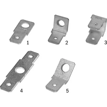 Kabelové oko 280194 Kolík plochý mosazný cínovaný typ 2, 6,3 x 0,8, Haupa