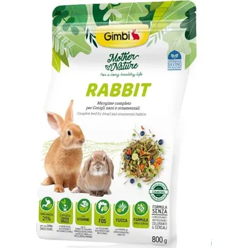 Krmivo pro hlodavce GIMBI MOTHER NATURE králík 800g