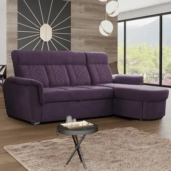 Sedací souprava Sedací souprava BOSTON | pravá | EXTRA VYSOKÝ sedák a záda | fialová S POVRCHOVOU ÚPRAVOU