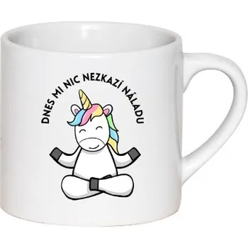 Hrnek espresso (Lungo) s potiskem Dobrá nálada Unicorn