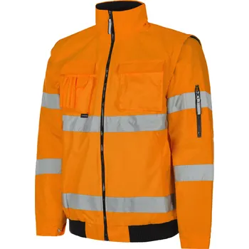 pracovní bunda Aginola 2v1 reflexní zimní pracovní bunda oranžová 3XL