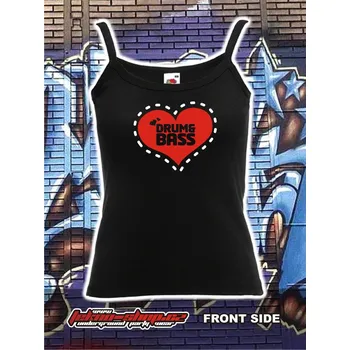 TEKNOSHOP DNB HEART tílko s potiskem dámské L černé