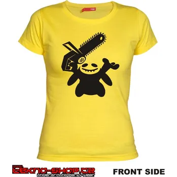 Dámské tričko TEKNOSHOP Saw Rabbit tekno tričko s potiskem dámské S žluté