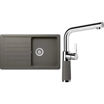 Granitový dřez Set Schock S2-6 (dřez Toledo D-100 Silverstone + baterie SC-540 Silverstone)