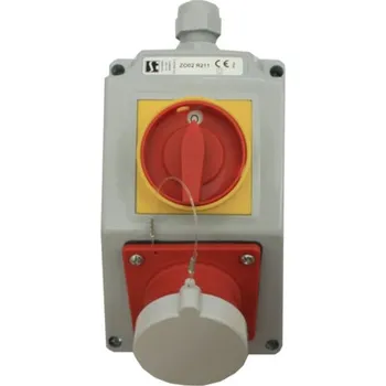 Rozvaděč S721128 ZO 02 R211 ZC Souprava s přívodkou červená, (0-1) 3P+Z+N, 16 A