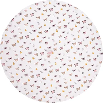 Utěrka Bavlněná kulatá utěrka s motýlky Butterfly Paradise - Ø 80 cm