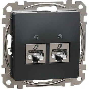 SDD114462S Zásuvka datová 2xRJ45 kat. 6 STP, antracit, Schneider