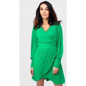 Dámské šaty Vero Moda dámské šaty s výstřihem do V Polliana zelené Velikost: XS