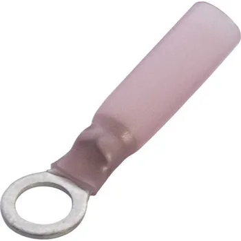 Kabelové oko 363532 Oko lisovací Cu s teplem smrštitelnou izolací 0,5 - 1 mm2, M 5 červená, Haupa